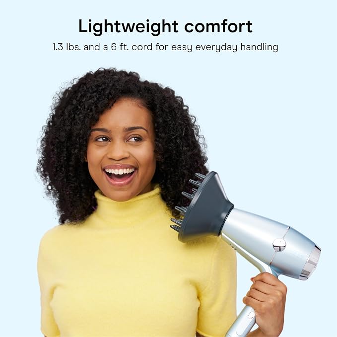 Conair SmoothWrap Hair Dryer | Fast Drying with Smooth Results for Curly and Thick Hair, Mint, 910L