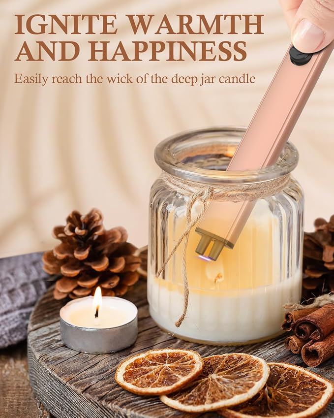 Electric Lighters for Women and Men - Rechargeable Plasma Lighter Flameless Windproof Candle Lighter Grill Gifts for Adults, Wife, and Girls