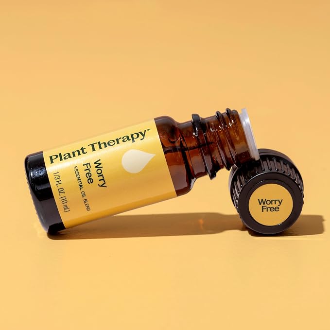 Plant Therapy Worry Free Essential Oil Blend, 10 mL (1/3 oz), Calming Relief Blend, 100% Pure and Undiluted, Natural Aromatherapy for Diffusers and DIYs