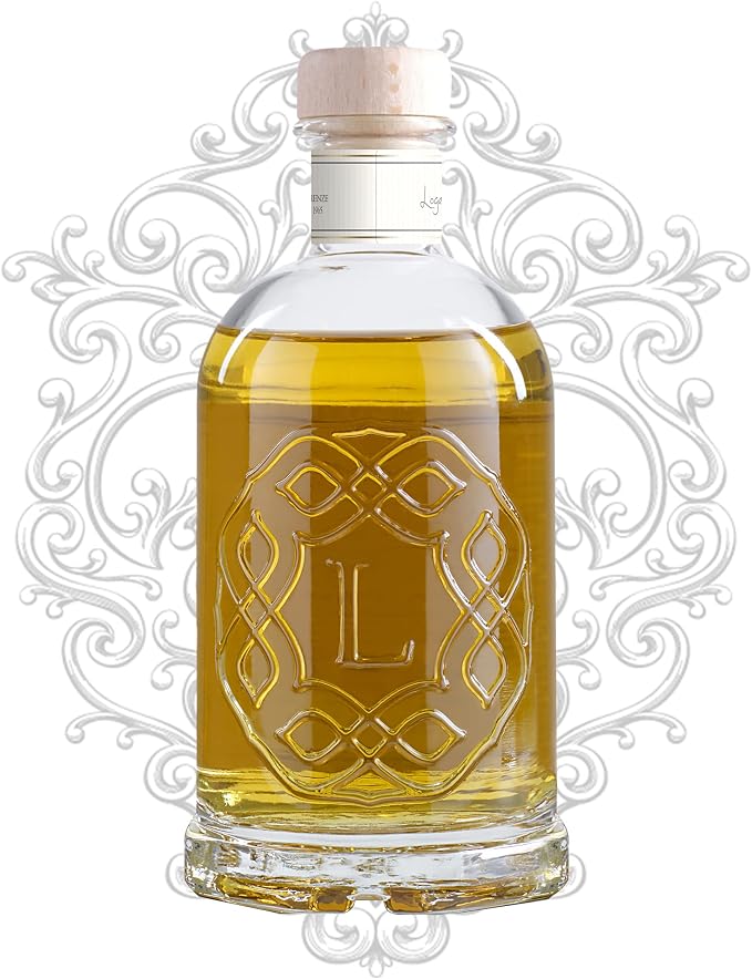 Logevy Firenze 1965 Oro di Firenze – Gold of Florence Luxury Home Fragrance Diffuser by Italian Master Perfumer with Floral & Earthy Notes in Elegant Glass Bottle with 12 Natural Bamboo Reeds – 500ml