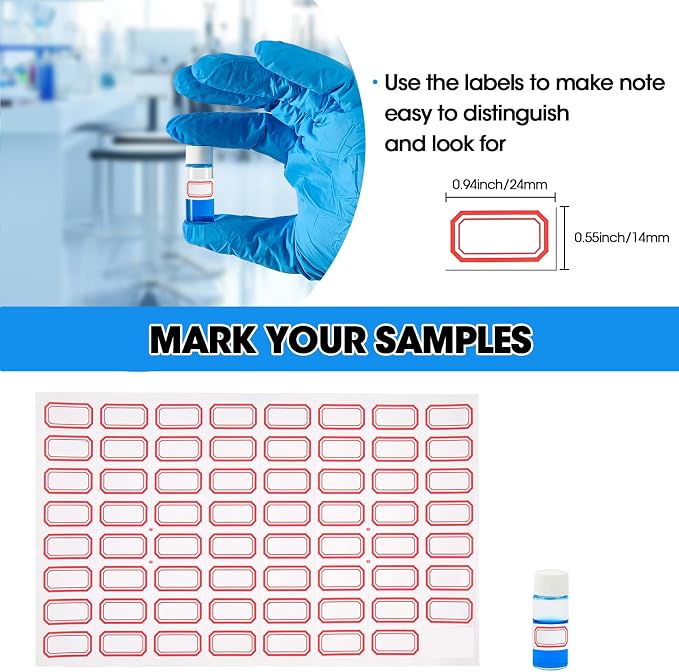 4ml Clear Glass Vials with Screw Caps and Plastic Stoppers, 1 Dram Small Liquid Sample Vial, Leak-Proof Vial, 12PCS(White Cap)