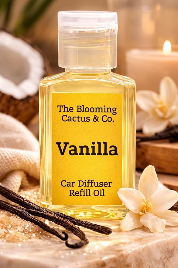 Car Diffuser Oil Refill 1 oz – Essential Oil Car Air Freshener Refill for Hanging Car Diffuser, Long Lasting Fragrance Oil, Phthalate Free, Multiple Scents. | Vanilla