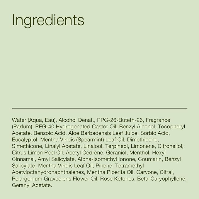 Bath & Body Works Aromatherapy Eucalyptus Spearmint Essential Oil Mist, Body Spray with Vitamin E and Aloe, Pillow Spray for Stress Relief, 5.3 fl oz - 2 Pack