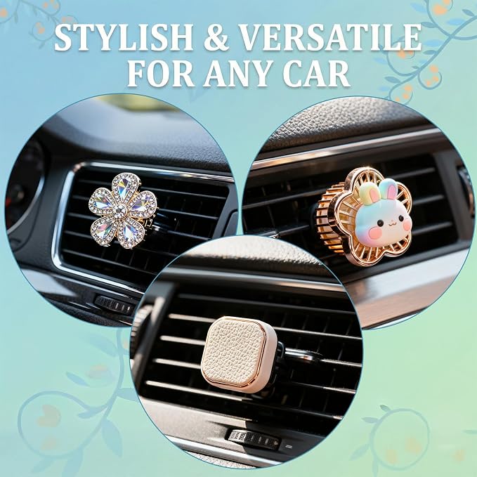 100 PCS Car Air Freshener Refill Felt Pads White Unscented Essential Oil Perfumes Refill Pads Car Air Fresheners Clip Cars Diffuser Airs Fresheners Replacement Pad for Custom Fragrance Cars Use(17 mm)