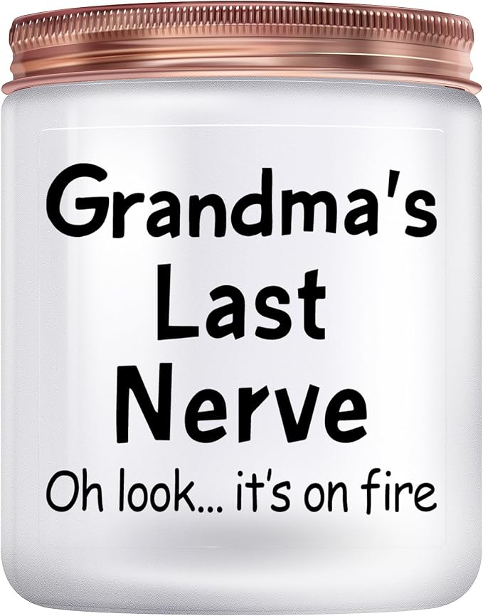 Kedofa Gifts for Grandma from Granddaughter Grandson - Funny Grandma Birthday Christmas Mothers Day Gifts - Grandma’s Last Nerve Scented Candle