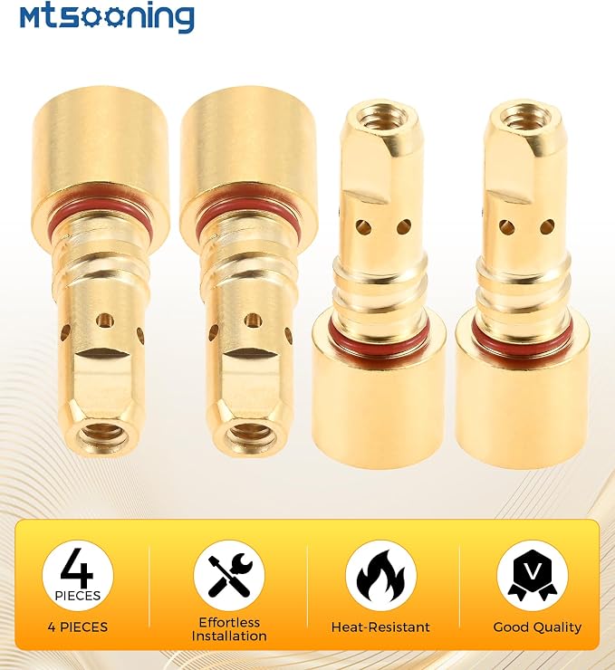 4-Pack KP2746-1 Thread-On Gas Diffuser Compatible with Lincoln Magnum PRO 200L 250L 300L MIG Welding Guns, 200A/250A/350A Replacement Parts