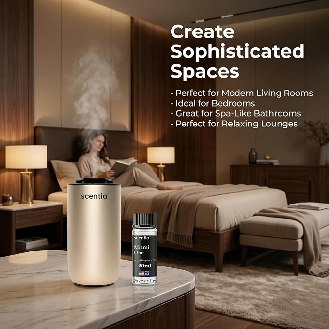 Scentia Miami One (My Way) Aromatherapy Oil for Diffuser – Hotel Scent Inspired by 1 Hotel Miami Beach – 20 mL – Lemon, Sandalwood & Cedar Natural Fragrance Oil for Waterless & Cold Air Diffusers