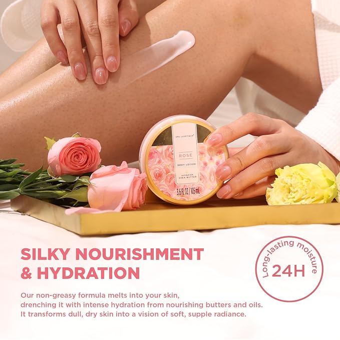 Spa Luxetique Spa Baskets for Women Gift, Womens Spa Gift Baskets, 15pcs Rose Spa Sets, Spa Kit Includes Body Oil, Bubble Bath, Bath Sets for Women, Mothers Day Gifts