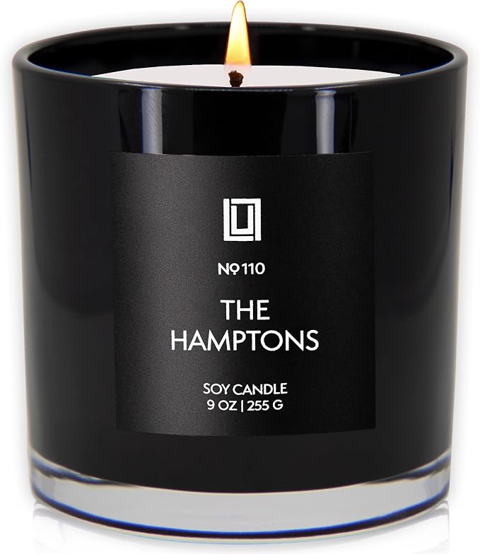 Lulu Candles | The Hamptons - Fresh Citrus & Ocean Mist | Luxury Scented Soy Jar Candle | Hand Poured in The USA | Highly Scented & Long Lasting (9 Oz.)