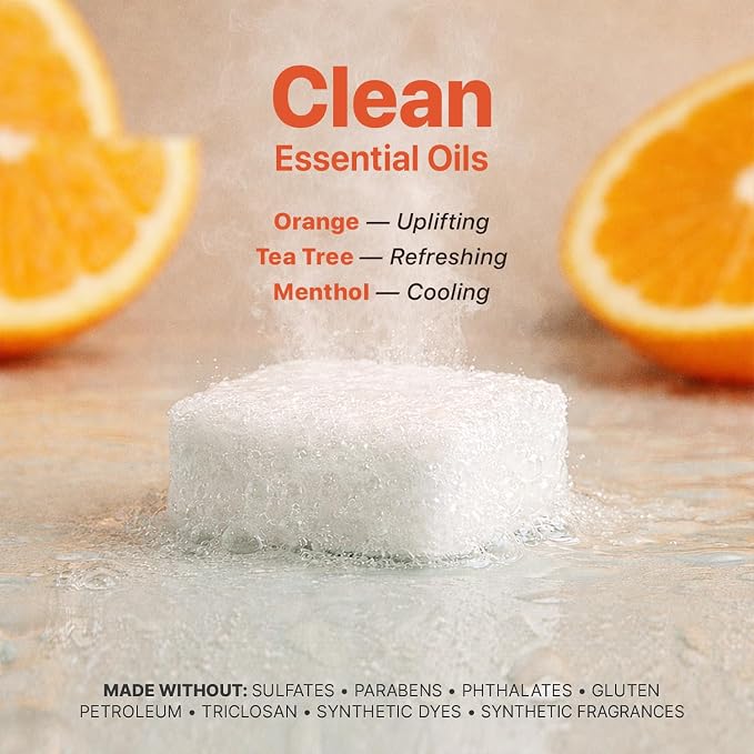 Shower Steamers Aromatherapy - USA Made with Natural Ingredients & Citrus Essential Oil, Long Lasting Shower Bombs for Energy Boost, Gift Set for Women & Men, Spa Gifts & Shower Accessories