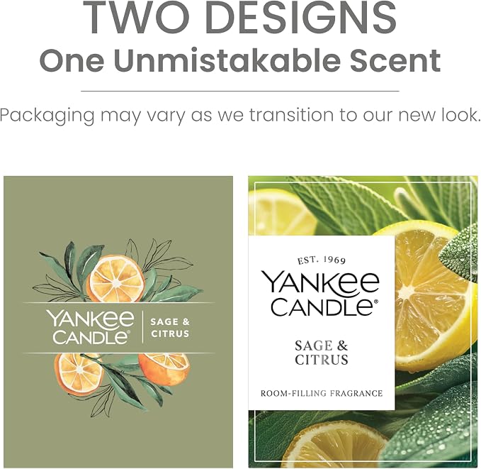Yankee Candle Sage & Citrus Scented Signature 20oz Large Tumbler 2-Wick CandleLong-Lasting and Clean Burn Over 60 Hours of Burn Time (Pack of 4)