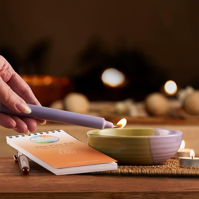 The Fire Kit - Burn Negative Thoughts for Stress Relief and Healing - Give the Gift of Peace of Mind - Self Care Kit By Two Sage Sisters