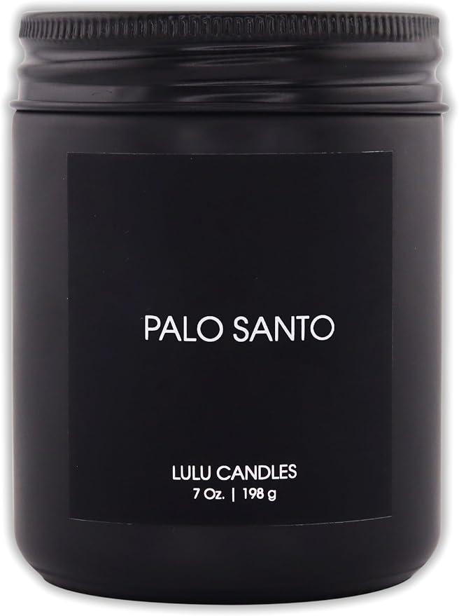 Lulu Candles | 4 Pack Scented Candles Gift Set | Gift Set for Home, Men, and Women | Jasmine, Oud & Sandalwood, Blood Orange & Grapefruit, Tobacco, Spice & Vanilla, and Palo Santo (4PCS - 7 Oz/Each)