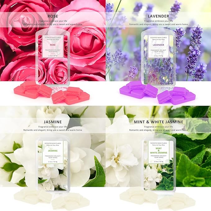 STRN Wax Melts Wax, Scented Wax Cubes, Long Lasting Fragrance Summer Scent Soy Wax for Warmer, Home, SPA, Office 16 Pack (16x2.5oz)