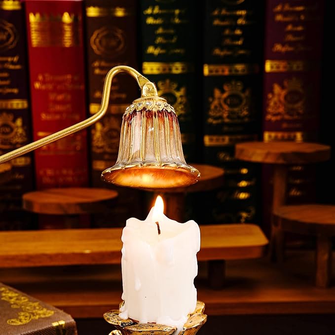 Candle Snuffer, Candle Extinguisher with Long Durable Handle, Vintage Wax Snuffer, Decorative Wick Snuffer, Perfect for Candle Lovers as Gifts