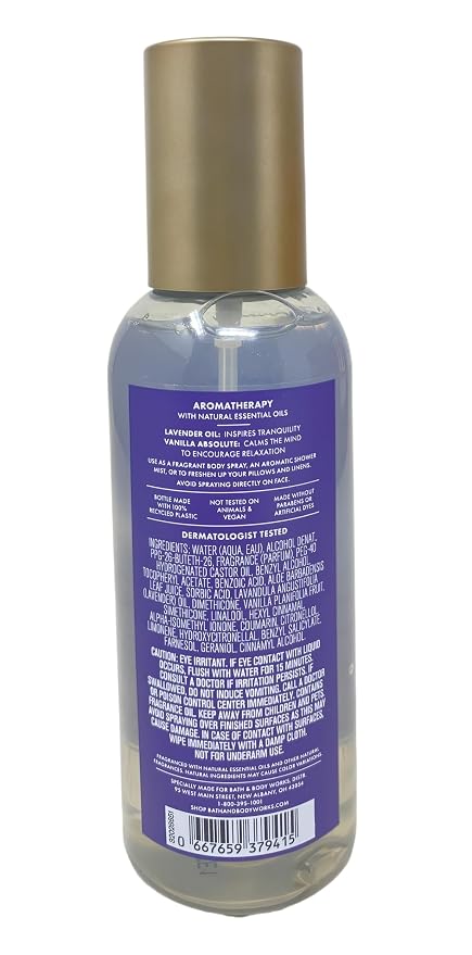 Bath & Body Works Aromatherapy Sleep Lavender + Vanilla 3 Essential Oil Pillow + Perfume Mist with a Lavender Dream Bar Soap