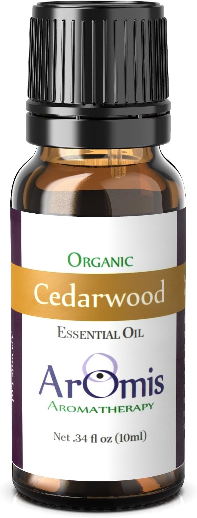 ArOmis Organic Cedarwood Essential Oil - 100% Pure Therapeutic Grade - Undiluted, Premium Oil - 150 Micron Filtered, Perfect for Aromatherapy Diffusers (10ml / .34 fl oz)