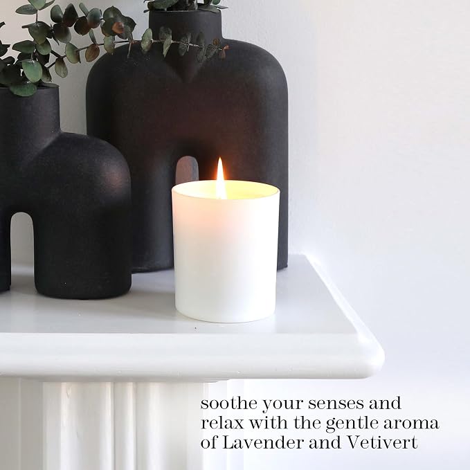 This Works Lavender & Vetivert Candle, 220 gm - Hand Poured and Blended with Essential Oils - Soothing and Relaxing