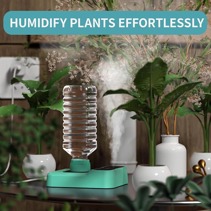 Portable Humidifiers for Travel, Small Mini Humidifier with Auto Shut-Off, Nightlight and Storage Bag for Hotel, Bedroom or Office, Plant Humidifier Indoor, MintGreen