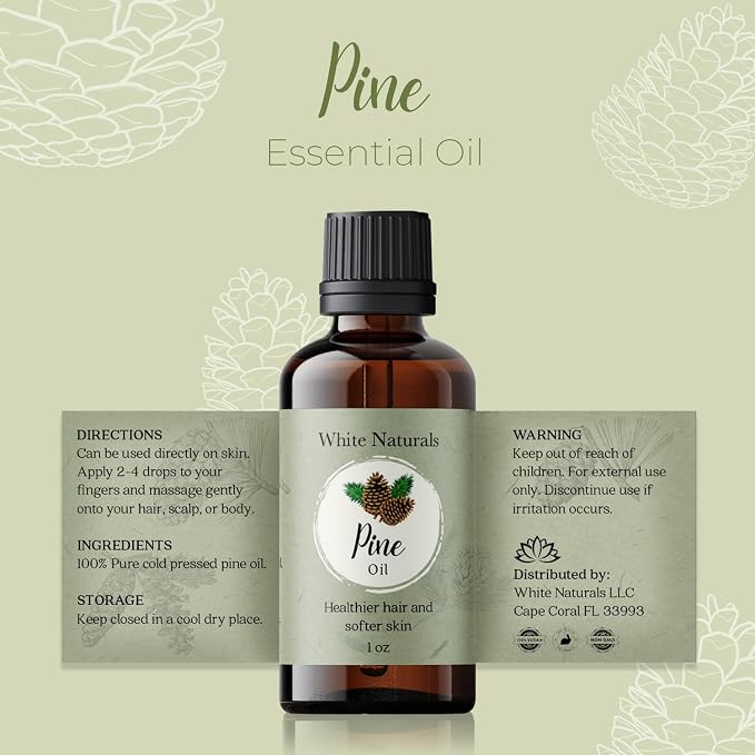 Pure Pine Essential Oil, Woodsy and Fresh to Relax and Cleaner Air - Natural, Undiluted, Premium Therapeutic Grade, Perfect for Aromatherapy, Diffuser, Skin, DIY Candle Making 1 oz Bottle with Dropper