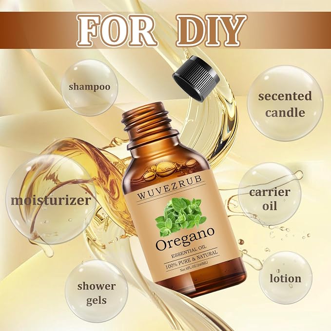 Oregano Essential Oils 240ML, Pure Oregano Essential Oil for Aromatherapy Diffuser - 8 Fl Oz