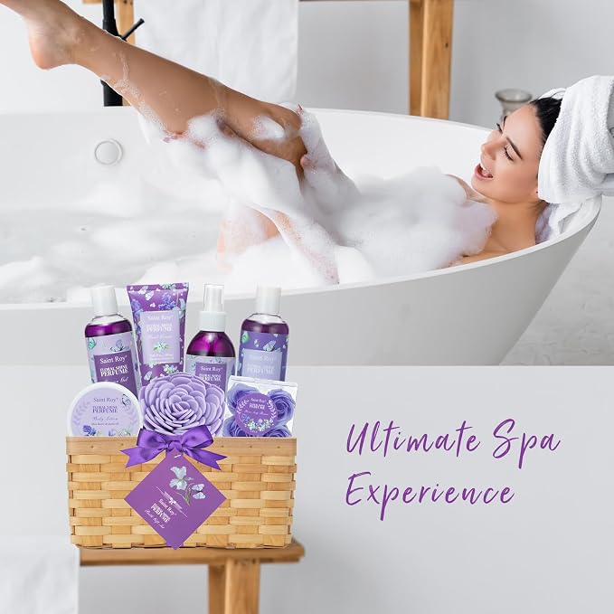 Spa Gifts for Women, Perfume Gift Set for Women Birthday Gifts for Womens Mom Grandma Teacher Nurse, Perfume Bath and Body Gift Basket, Skin Care Set, Spa Kit, Self-Care Set, Home Spa Gift