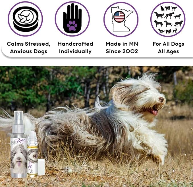 The Blissful Dog Bearded Collie Relax Dog Aromatherapy, 0.45-Ounce Roll-On