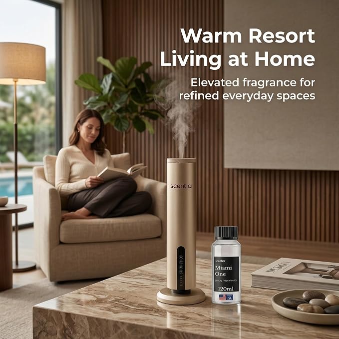 Scentia Miami One (My Way) Diffuser Oil Refill – Hotel Fragrance Oil Inspired by 1 Hotel Miami Beach – 120 mL – Lemon, Sandalwood & Cedar Long-Lasting Scent for Ultrasonic & Waterless Diffusers