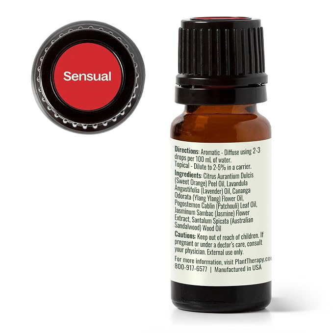 Plant Theapy Sensual Essential Oil Blend 10 mL (1/3 oz) 100% Pure, Undiluted, Natural Aromatherapy, for Couples, Romantic, Massage, Desire
