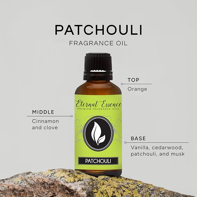 Eternal Essence Oils Patchouli 30ml Premium Fragrance Oil - for Candle, Soap Making, Aromatherapy, Diffusers, Home Care, & Humidifiers