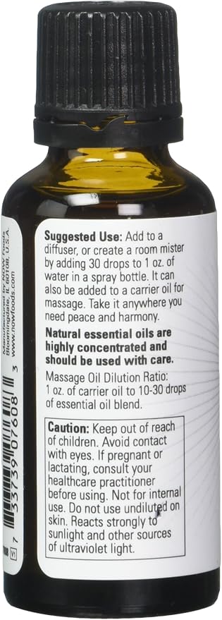 Now Foods Peace & Harmony Oil Blend 1 Fl Oz (Pack of 2)
