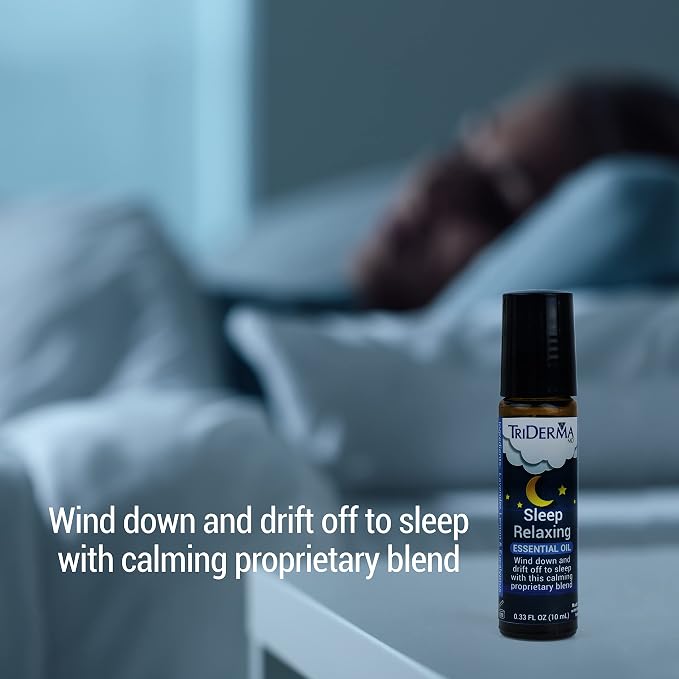 TriDerma Sleep Relaxing Essential Oil Bedtime Blend with Calming Lavender
