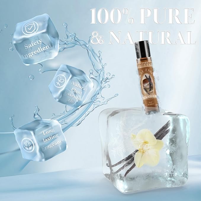 Vanilla Essential Oil 10ML - 100% Pure and Natural Therapeutic Grade Oils for Aromatherapy Diffuser - 0.34 Fl Oz/Vanilla