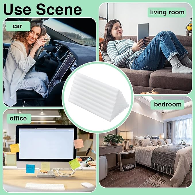 WEBEEDY 100 Pcs Humidifier Sticks Refill Mini Humidifiers Car Filters Replacement Parts Essential Oil Diffuser Sticks for Home Office Cool Mist Portable USB Mini Humidifier (4x0.3 Inch/10x0.7 cm)