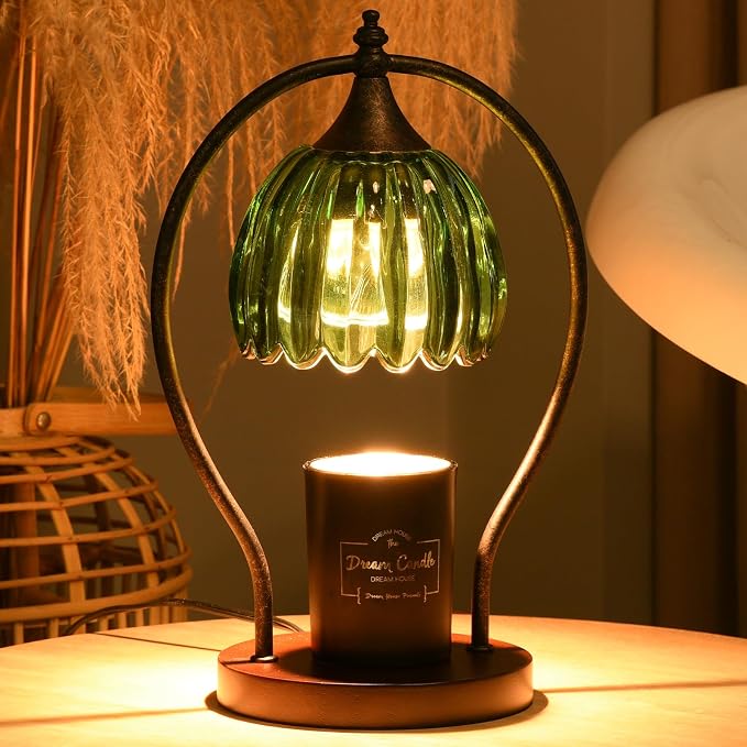GOODBUY Timer Candle Warmer Lamp: Dimmable Candle Warmer Wax Melts Warmers for Jar Candles with 2 Bulbs, Birthday Gifts for Men Women, House Warming Gifts New Home Decor for Bedroom Living Room