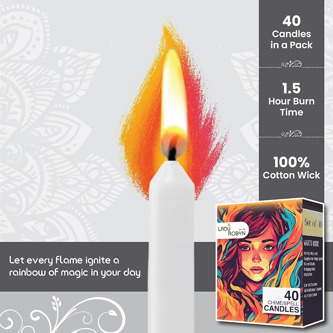 Spell Candles (Set of 40, White)