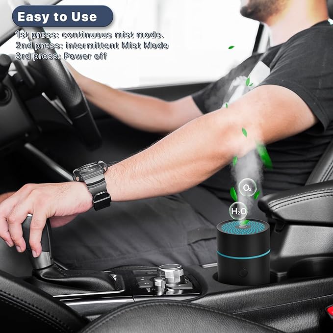 Car Fragrance diffusers, Air fresheners,USB-Powered Mini Ultrasonic Mist Humidifier Oil Diffuser for Vehicle