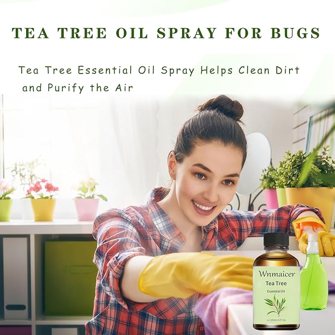 Tea Tree Oil 4 Fl Oz - Premium Tea Tree Essential Oil for Skin, toenail, Hair, DIY Soap, Aromatherapy, Massage 120 ml
