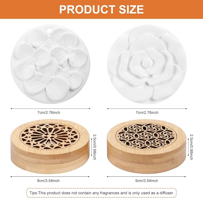 2 Pcs Essential Oil Diffuser Stone, Diffuser for Essential Oils Great for Decorating at Home, Office or Car, and Gift-Giving