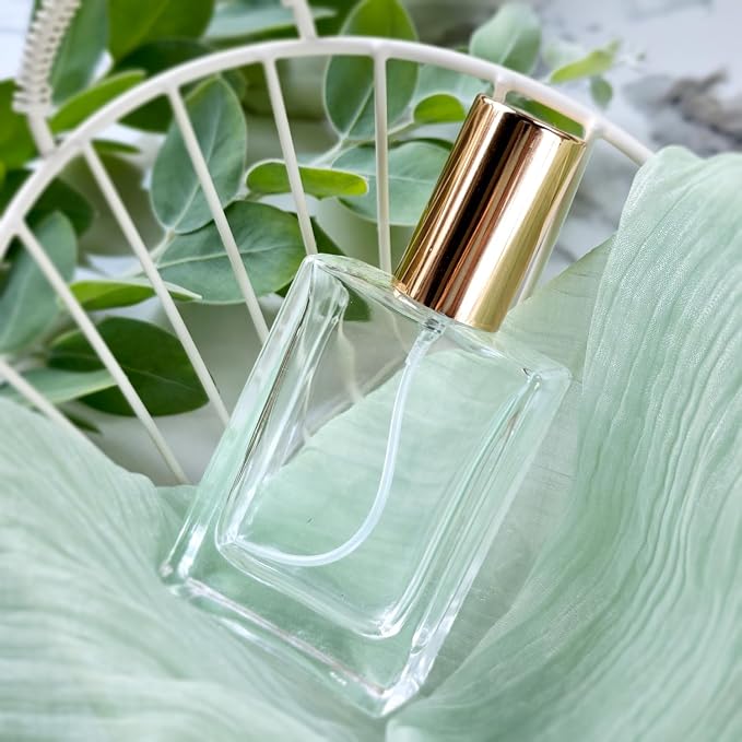 30ml/1.0 Oz Glass Spray Bottle Perfume Atomizer,Travel Refillable Perfume Bottles Empty Classic Spray Bottle 2Pack (Gold, 30ml)