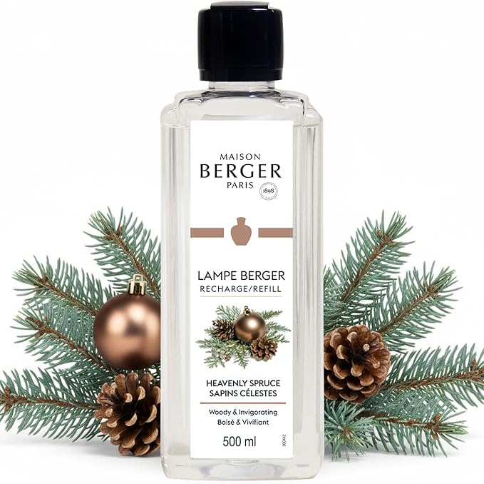 MAISON BERGER Lampe Berger Refill, 500 ml, Heavenly Spruce | Catalytic Lamp Fragrance Refill, Helps Neutralize Odors, ~80 h Fragrance Diffusion, Made in France