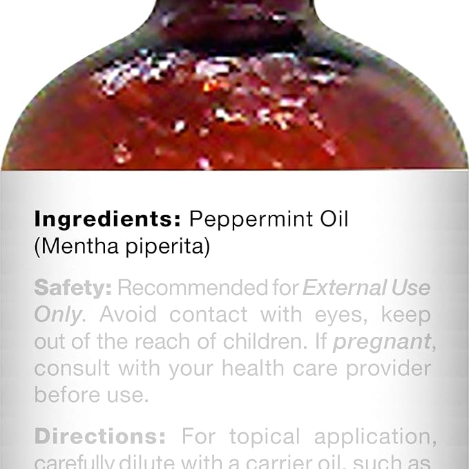 Majestic Pure Essential Oil with Glass Dropper - 100% Pure and Natural - Essential Oils for Diffuser, Aromatherapy, Soap and Candle Making, Peppermint Essential Oil, Peppermint Oil, 4 Fl Oz Pack of 2