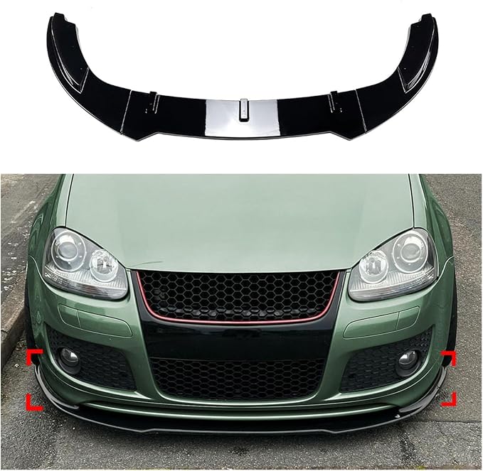 For VW Golf 5 MK5 GTI Jetta GLI 2003-2009 Diffuser Splitter Body Kit Lower Bumper Protector Front Lip Spoiler(Type B)