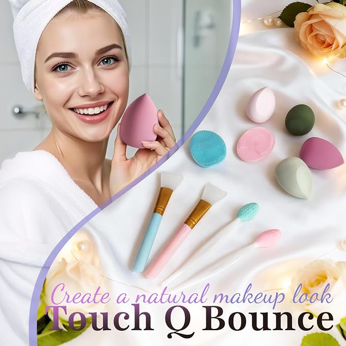 18PCS Spa Gift Set for Women – Self Care Package with Bath Bombs, Face Scrubbers, Makeup Sponges & Eye Mask – Get Well Soon Gift for Mom, Sister, Best Friend