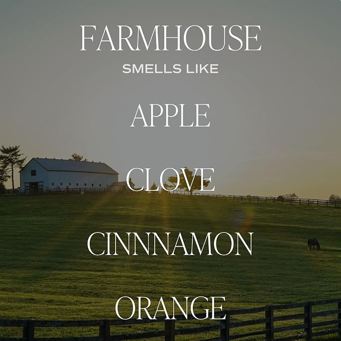 Sweet Water Decor Farmhouse Soy Candle - Apple, Orange, Pumpkin and Clove Scented Fall Candles for Home - 9oz Amber Jar + Black Lid, 40+ Hour Burn Time, Made in the USA