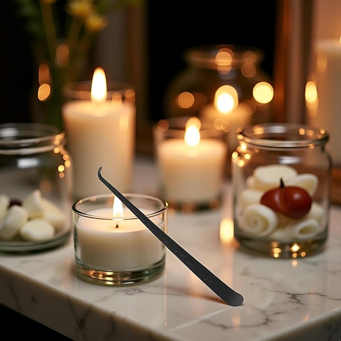 1Pc Black Candle Wick Dipper Snuffer Trimmer Candle Accessories, for Home Wedding Polished Stainless Steel Wick Cutter Accessories