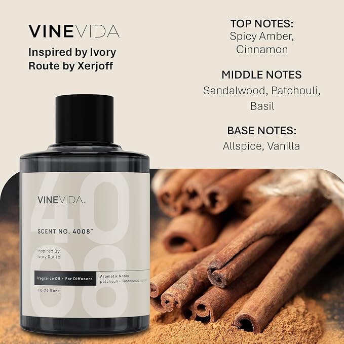 VINEVIDA [16 Oz] Inspired by: Ivory Route; Diffuser Oil Refill | Premium Scent Diffuser Oil for Home | Non-Toxic Fragrance