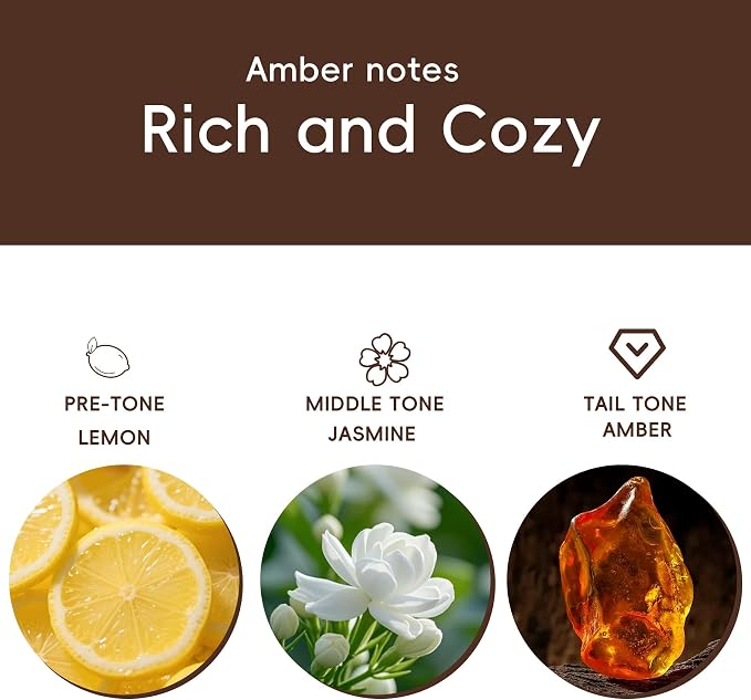 Car Air Freshener Natural Essential Oil Scent, Odor Eliminator and Purifier, Sun Visor Clip Air Freshener for Car(Starter/Amber)