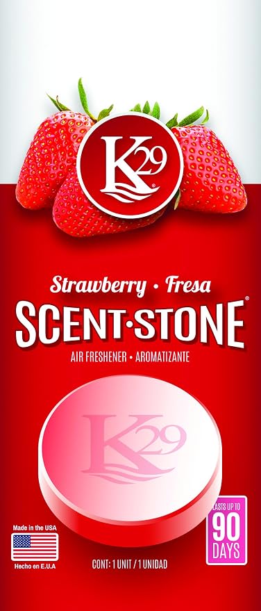 (K16012-4) K29 'Strawberry' Stone Air Freshener, (Pack of 4)