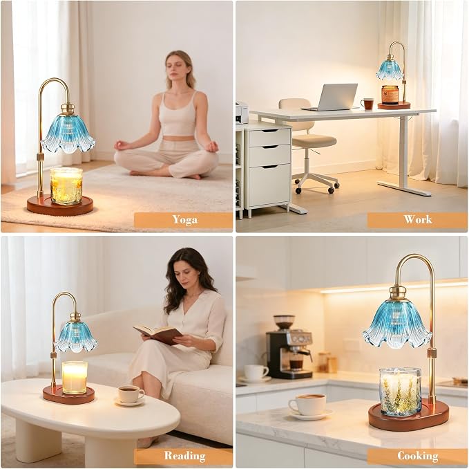 Candle Warmer Lamp with Timer, Christmas Decorations Indoor, Birthday Gifts for Women Mom, Warming Gifts for Office, Dorm, Apartment & New Home Decor